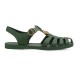 Gucci Green Rubber Buckle Strap Sandal Studio View Studio side profile of Gucci green rubber buckle strap sandal