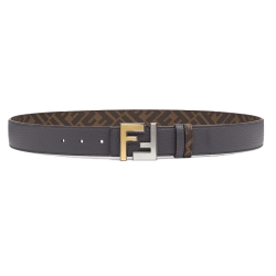 FF GREY LEATHER REVERSIBLE BELT - B269 UK