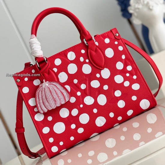 Replica L 14105 LFR#6979 Buddha Luxury Replica X Yayoi Kusama Onthego Pm Monogram Empreinte Leather In Red M45653 Uk - 14105 - Buddha Luxury