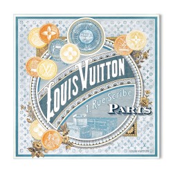 MALLES MERVEILLEUSES SQUARE SCARF 90 LIGHT BLUE UK