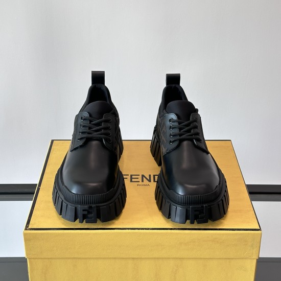 replica FORCE LACE-UPS BLACK LEATHER LACE-UPS - FD155 UK