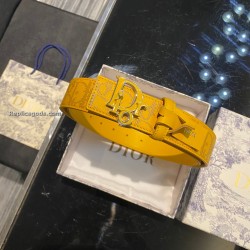 World Tour Reversible Belt In Yellow Uk