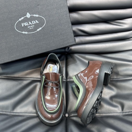 replica DIAPASON OPAQUE BRUSHED LEATHER LACE-UP SHOES SIENNA/MILITARY GREEN - PD140 UK