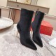 replica CHRISTIAN LIPBOOTY 100MM BLACK LEATHER BOOTS - CL91 UK