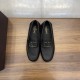 Replica Vlogo Signature Grainy Calfskin Driving Shoes In Black - Vl136 Uk - 11288 - Buddha Luxury