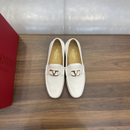 replica VLOGO SIGNATURE BUFFALO LOAFERS IN WHITE - VL194 UK