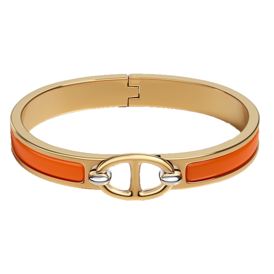 replica HERMES MINI CLIC CHAINE DANCRE BRACELET ORANGE FRUIT UK