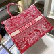 Replica Dior 13352 DFR#7499 Buddha Luxury Replica Large Book Tote Red Toile De Jouy Embroidery Uk - 13352 - Buddha Luxury