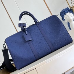 Keepall Bandouliere 50 Blue Monogram Taurillon Leather M11495 Uk Keepall Bandouliere 50 Blue Monogram Taurillon Leather M11495 Uk