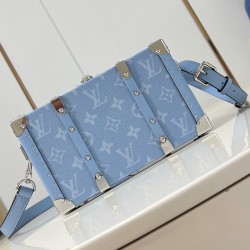 Wallet Trunk Bag Blue Monogram Canvas And Cowhide Leather M13562 Uk