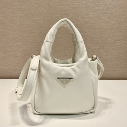 Small Padded Soft Nappa-Leather Bag White Uk