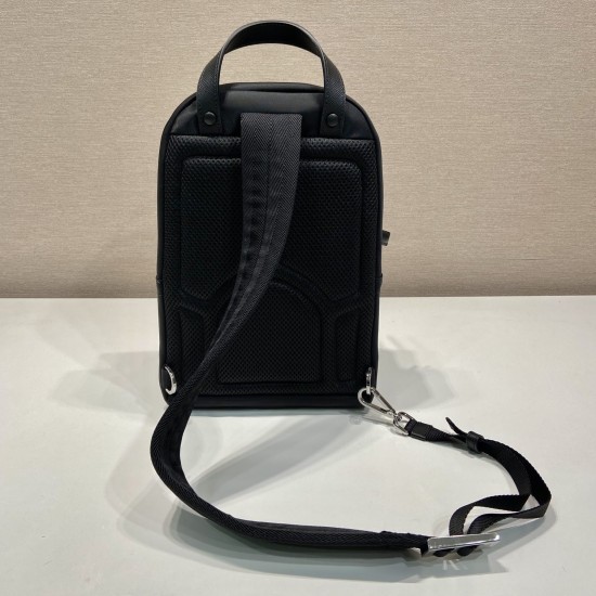 replica ENAMEL TRIANGLE-LOGO BACKPACK UK