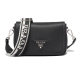 Replica Prada 14267 PFR#8297 Buddha Luxury Replica Flou Leather Shoulder Bag In Black Uk - 14267 - Buddha Luxury