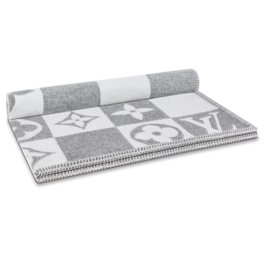 replica LV CHECKMATE BLANKET IN GREY UK