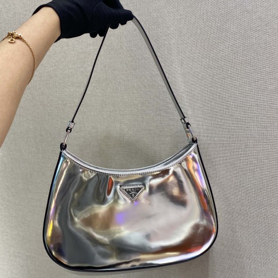 Replica Prada 14244 PFR#9460 Buddha Luxury Replica Metallic Leather Cleo Shoulder Bag Uk - 14244 - Buddha Luxury