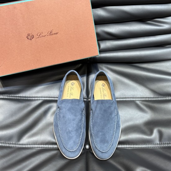 Replica Summer Walk Loafers Blue Suede - Lr55 Uk - 11190 - Buddha Luxury