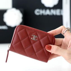 CLASSIC ZIPPED COIN PURSE IN BURDUNGY UK CLASSIC ZIPPED COIN PURSE IN BURDUNGY UK