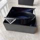 Replica Prada 14767 PFR#7721 Buddha Luxury Replica Triangle Logo Leather Belt In Black - B258 Uk - 14767 - Buddha Luxury