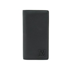 Portefeuille Brazza Nm Bi-Fold Wallet Black Aerogram Leather M83129 Uk