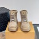 replica CHECKER ANKLE BOOTS IN BROWN - LV749 UK