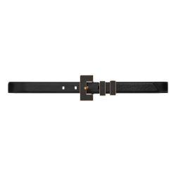 CARRE RIVE GAUCHE DOUBLE LOOP BELT IN BLACK AND GOLD - B240 UK