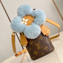 Vivienne Phone Pouch Azur Frost Monogram Canvas M12269 Uk