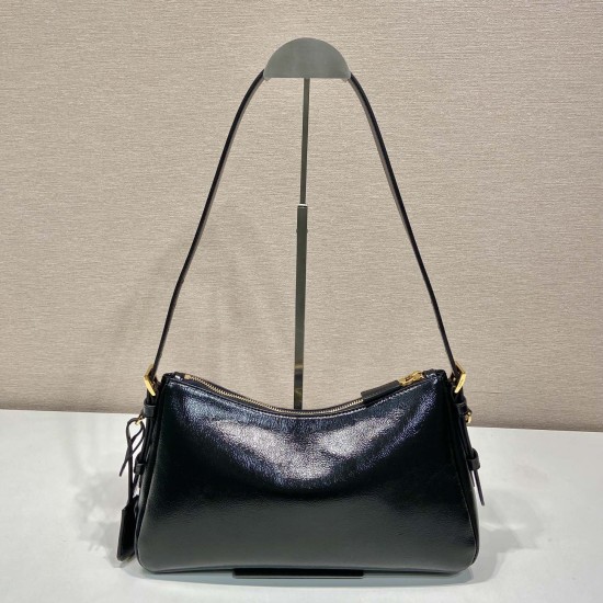 Replica Aimee Medium Naplak Leather Shoulder Bag In Black Uk