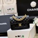 replica BLACK CALFSKIN FLAP BAG GOLD HARDWARE UK