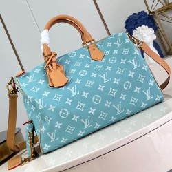 Speedy P9 Bandouliere 40 Blue Soft Calfskin M24419 Uk Speedy P9 Bandouliere 40 Blue Soft Calfskin M24419 Uk
