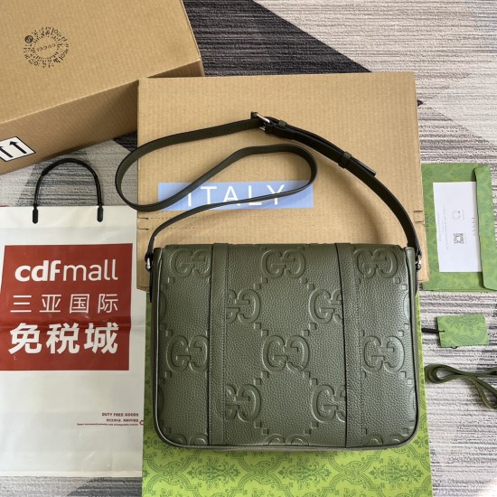 Replica Jumbo Gg Medium Messenger Bag Dark Green Leather Uk - 15287 - Buddha Luxury