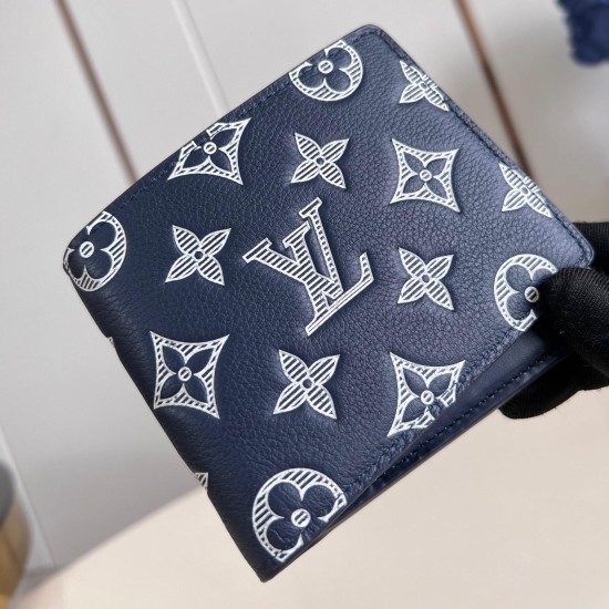 Replica Multiple Wallet Ink Blue/White Monogram Shadow Calfskin Leather M83379 Uk - 12842 - Buddha Luxury