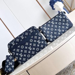 Trio Messenger Bag Ink Blue/White Monogram Shadow Calf Leather M24753 Uk Trio Messenger Bag Ink Blue/White Monogram Shadow Calf Leather M24753 Uk