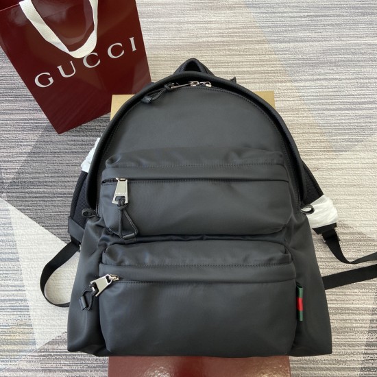 replica MEDIUM BACKPACK WITH LOGO BLACK NYLON UK