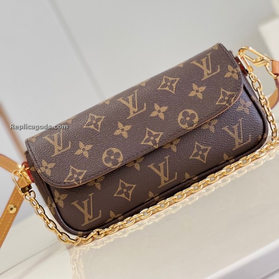 replica MONOGRAM WALLET ON CHAIN IVY IN BROWN UK