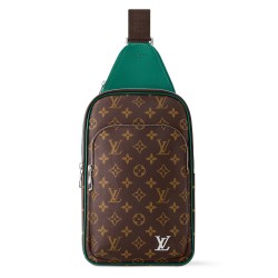AVENUE SLINGBAG BORNEO GREEN MONOGRAM MACASSAR M12734 UK