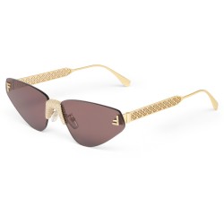 FIRST CRYSTAL GOLD-COLOURED METAL SUNGLASSES FE4127 - SG73 UK