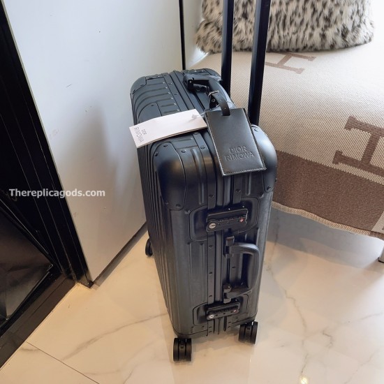 replica DI0R X RIMOWA CABIN LUGGAGE BLACK MONOGRAM OBLIQUE UK
