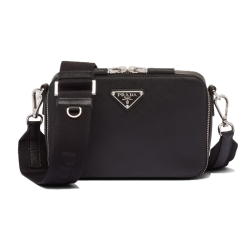 Small Saffiano Leather Brique Bag In Black Uk