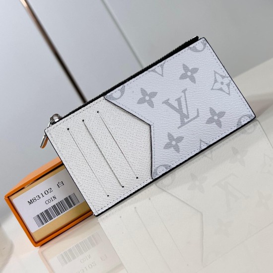 replica COIN CARD HOLDER WHITE TAIGARAMA LEATHER M83102 UK