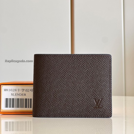 Replica L 12928 LFR#6167 Buddha Luxury Replica Slender Wallet Taiga Leather In Brown Uk - 12928 - Buddha Luxury
