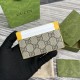 replica CARD CASE WITH GG DETAIL YELLOW LEATHER TRIM UK