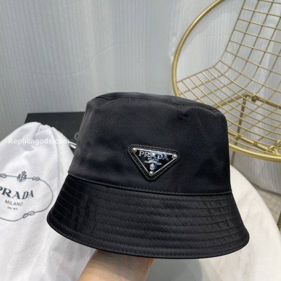 replica RE-NYLON BUCKET HAT IN BLACK UK