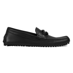 MEN'S INTERLOCKING G DRIVER BLACK LEATHER - GC392 UK