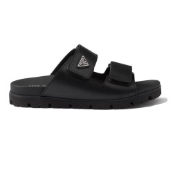 Leather Strap Sandals In Black - Pds24 Uk