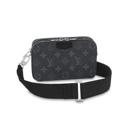 ALPHA WEARABLE WALLET MONOGRAM ECLIPSE COATED CANVAS UK