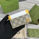 replica CARD CASE WITH GG DETAIL YELLOW LEATHER TRIM UK