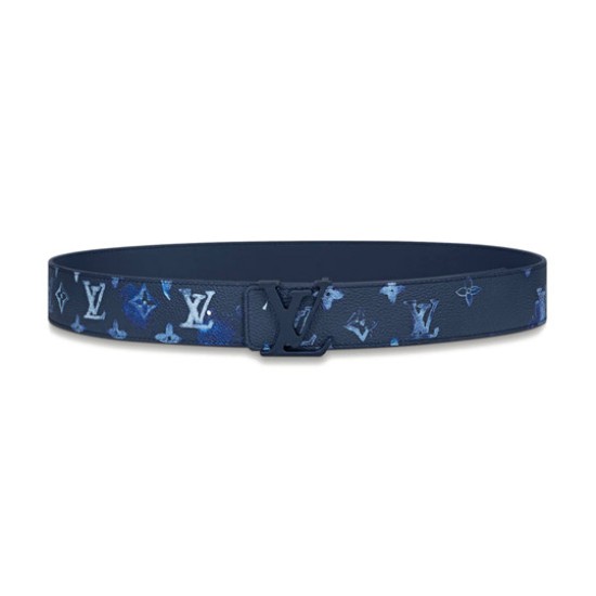 Replica Lv Shape Reversible Belt 40 Mm Dark Blue In Canvas/Leather With Blue-Tone - B236 Uk - 14641 - Buddha Luxury