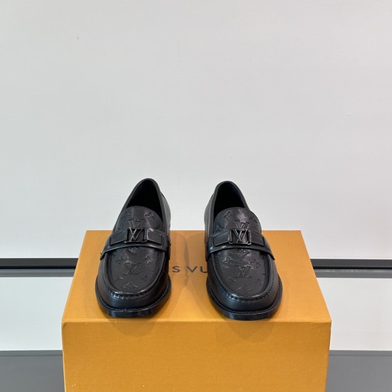 replica MAJOR LOAFERS IN BLACK - LV881 UK