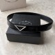 Replica Prada 14767 PFR#7721 Buddha Luxury Replica Triangle Logo Leather Belt In Black - B258 Uk - 14767 - Buddha Luxury