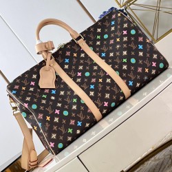 Keepall Bandouliere 50 Bag Chocolate Monogram Craggy Coated Canvas M24901 Uk